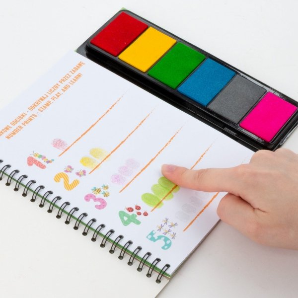 KOLOROWE ODCISKI KREATYWNE ZOO ZWIERZAKI KOLOROWANIE PALCAMI KIDEA