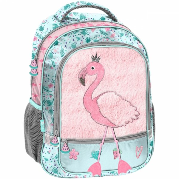 PLECAK SZKOLNY FLAMINGI DO 1 KLASY PODSTAWÓWKI KOTEK DZIEWCZĘCY TORNISTER
