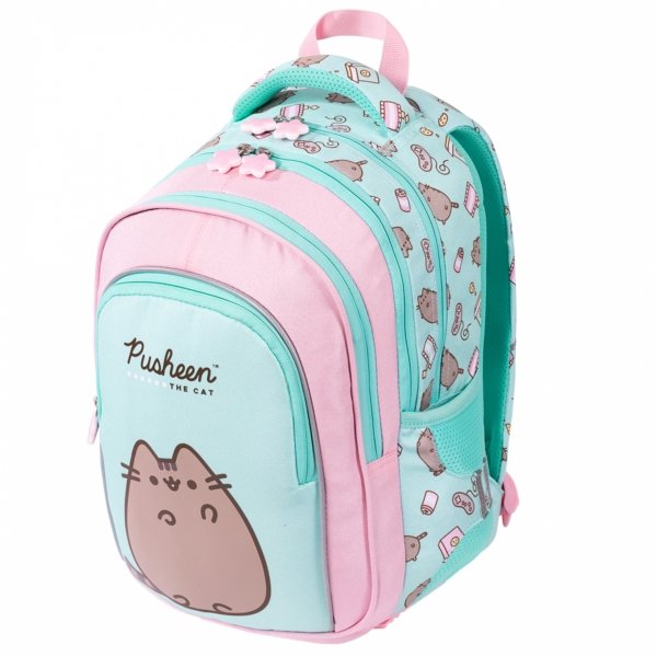 PUSHEEN MINT KOMPLET 4ele. MAJEWSKI DLA DZIEWCZYNEK PLECAK KOT KOTKI 