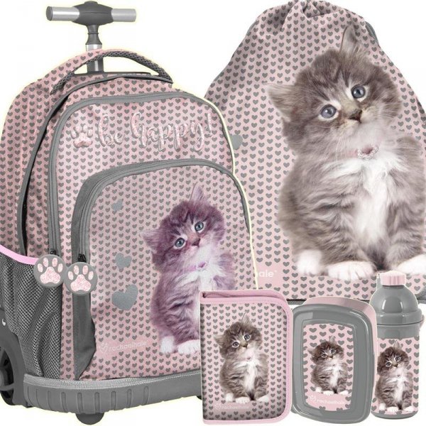 Plecak z Kołami Kot Kotek dla Dziewczyny [RLD-887]