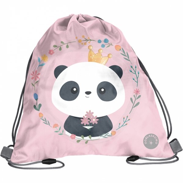 Szkolny Tornister zestaw Miś Panda Dziewczęcy Różowy [BR-984-1]