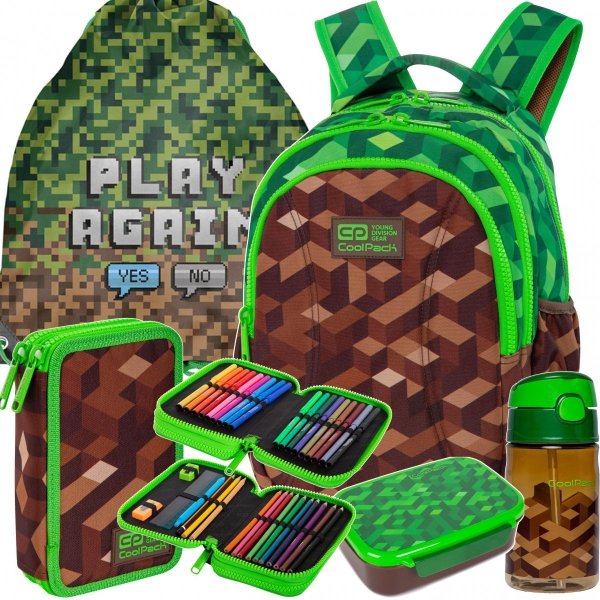 Plecak Coolpack Cp Zestaw 5w1 Gra Piksele Game Minecraft[C48199/E]
