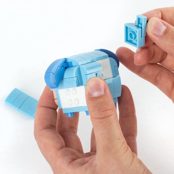 SNAPETS KLOCKI KONSTRUKCYJNE 76 ELEMENTÓW PIES NIEBIESKI MUFFIN KIDEA