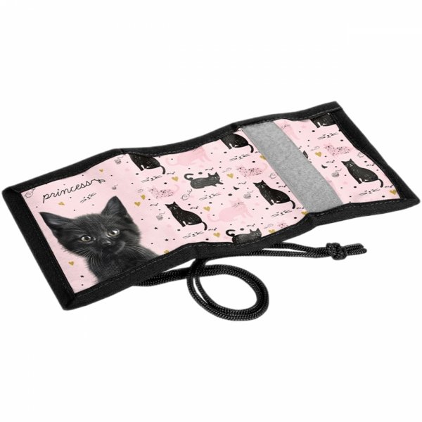 PORTFEL Z KOTKIEM SZKOLNY PASO PORTFELIK DLA DZIEWCZYNEK KOTEK CATS PASO