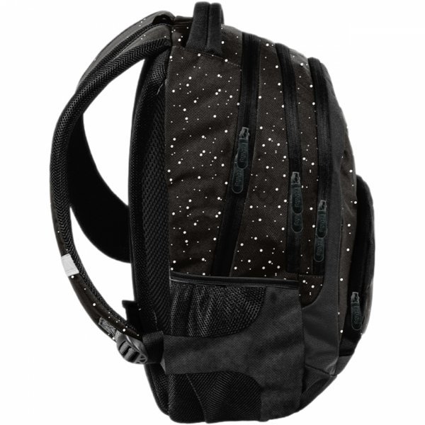 CZARNY PLECAK W KROPKI SZKOLNY BeUniq MŁODZIEŻOWY DLA DZIEWCZYNY