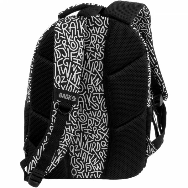 PLECAK KOMPLET 3w1 BACKUP SZKOLNY MŁODZIEŻOWY LITERY GRAFFITI 3 KOMOROWY