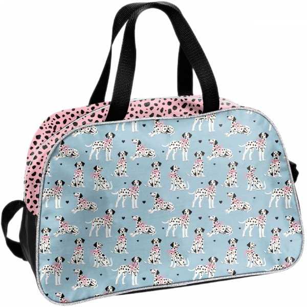 DALMATYŃCZYK TORBA SZKOLNA PIES NA BASEN SPORTOWA DLA DZIEWCZYNY Z PIESKIEM