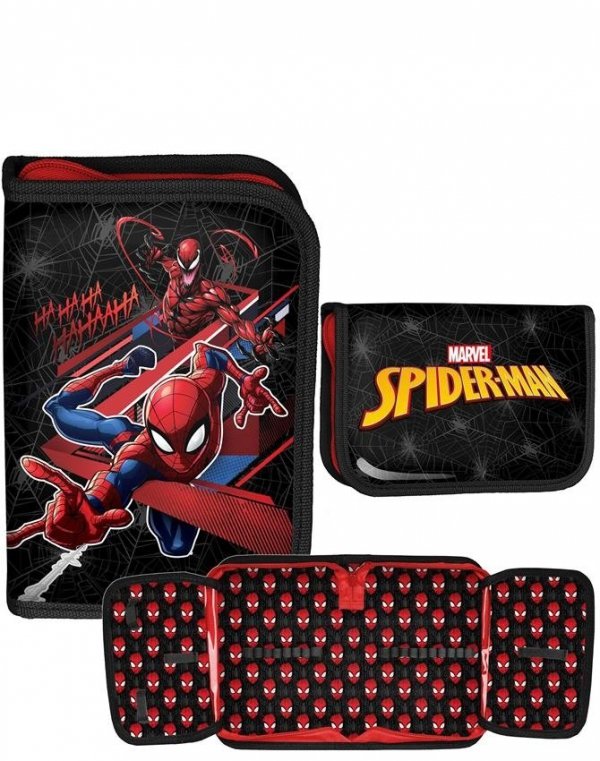 Spiderman Piórnik Chłopięcy Rozkładany Modny [SPV-001BW]