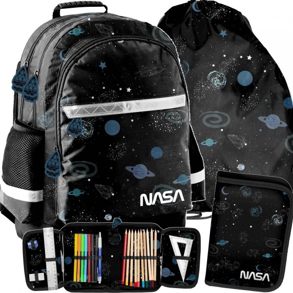 Plecak Szkolny Nasa dla Uczniów Kosmos Komplet 3w1 [PP21NS-116]