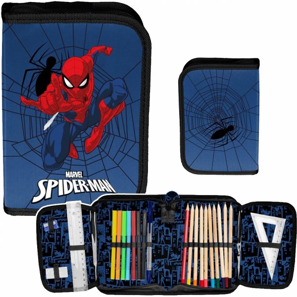 PIÓRNIK SPIDER-MAN Z WYPOSAŻENIEM SZKOLNY DLA CHŁOPAKA MARVEL PASO