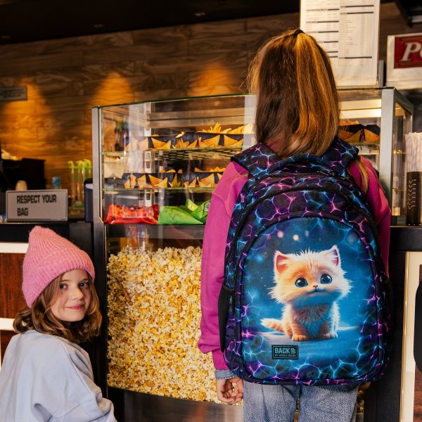 PLECAK KOTEK KOMPLET 3 elem. BACKUP SZKOLNY MŁODZIEŻOWY CATS 3 WZORY