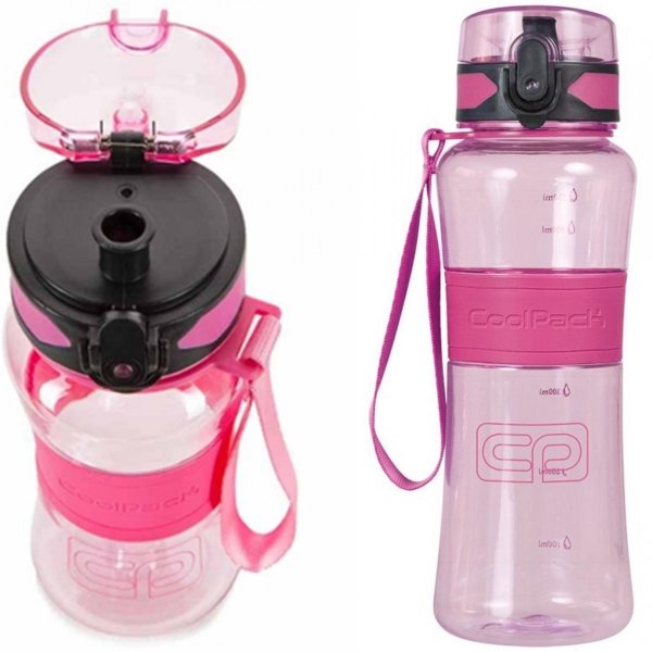 Różowa Butelka na Wodę Bidon Młodzieżowy 550ml Tritanum Free BPA CoolPack [67546CP]