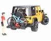 BRUDER Jeep Wrangler Rubicon z rowerem i figurką