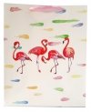 Torebka ozdobna prezentowa flamingi 8031A 31x42x12cm p12, mix cena za 1 szt