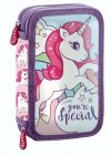 Piórnik dwukomorowy z wyposażeniem Jednorożec You're Special KL10155 Kids Euroswan