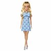 Barbie Lalka Fashionistas Blondynka w niebieskiej sukience z kokardkami HYT93 MATTEL