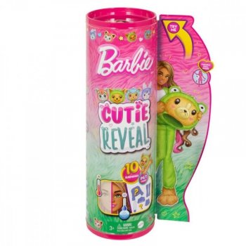 Mattel Lalka Barbie Cutie Reveal Piesek - Żaba