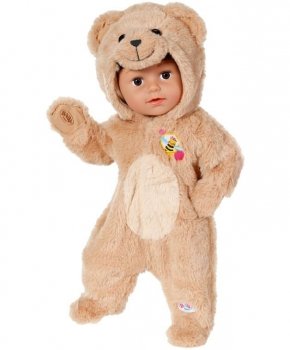 Zapf Strój niedźwiedzia śpioszki z kapturem Baby Born