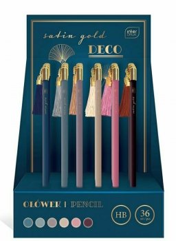 Ołówek z zawieszką chwost Deco Satin Gold Interdruk p36 mix cena za 1 szt