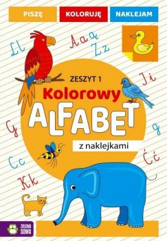 Książeczka Kolorowy alfabet z naklejkami Zeszyt 1
