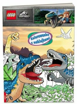 Książeczka Kolorowanka z naklejkami LEGO JURASSIC WORLD NA-6204