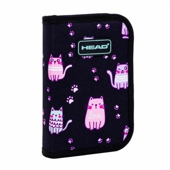 Piórnik pojedynczy dwuklapkowy bez wyposażenia Head Lovely Kitty AC1