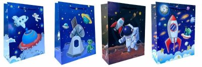 Torebka ozdobna prezentowa 3x41,5x12cm JP 973A mix cena za 1 szt