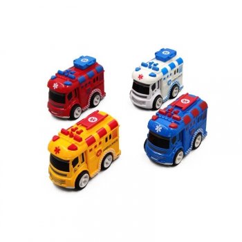PROMO Pojazd metalowy Ambulans, karetka z napędem ciernym p12 BRIMAREX mix,cena za 1szt