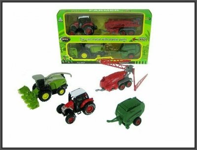 PROMO Traktor i maszyna rolnicza przyczepa 23cm w pudełku cena za 1 szt