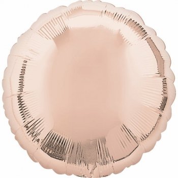 Balon foliowy metalik różowe złoto okrągły 43cm luzem 9914092-92
