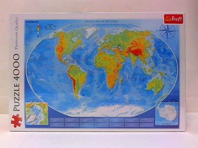 TREFL PUZZLE 4000 Wielka mapa fizyczna świata 45007