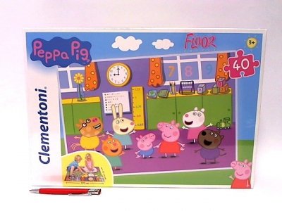 CLEMENTONI - PUZZLE CLE puzzle 40 podłogowe SuperKolor Peppa Pig 25458