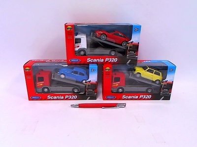 WELLY WELLY 1:57 truck Scania+samochód 1:43 99266