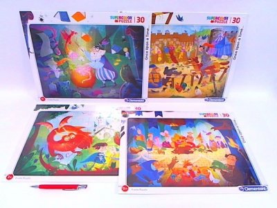 CLEMENTONI - PUZZLE !!! CLE puzzle 30 ramk.SuperKolor Dawno temu 22108