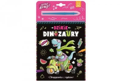 AKSJOMAT Dzikie dinozaury Zdrapywanka z rysikiem 36104