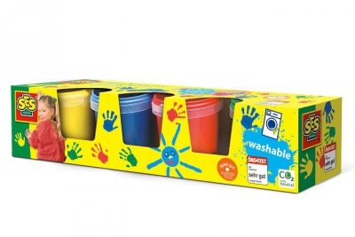 SES CREATIVE SES Farby do malow.palcami 4kol 145ml 00305 03050