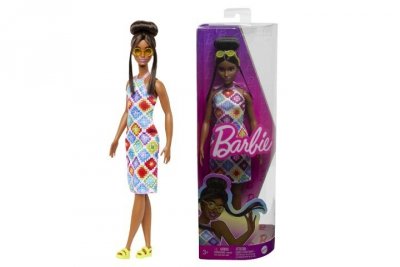MATTEL Barbie lalka Fashionistas kolorowe romby HJT07 /6