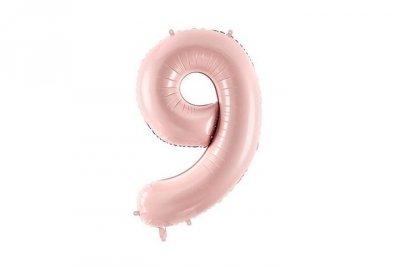 PARTYDECO Balon fol.Cyfra 9 72cm j.róż 34501