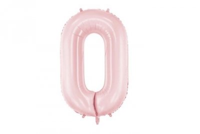 PARTYDECO Balon fol.Cyfra 0 86cm j.róż 76129