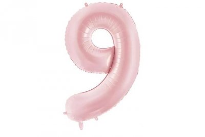 PARTYDECO Balon fol.Cyfra 9 86cm j.róż 76211