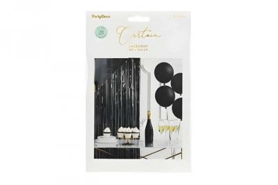 PARTYDECO Kurtyna Party czarny 100x200cm 72299