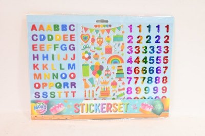 OMEGA TOYS Naklejki literki i cyferki 2wz 100101N 23677