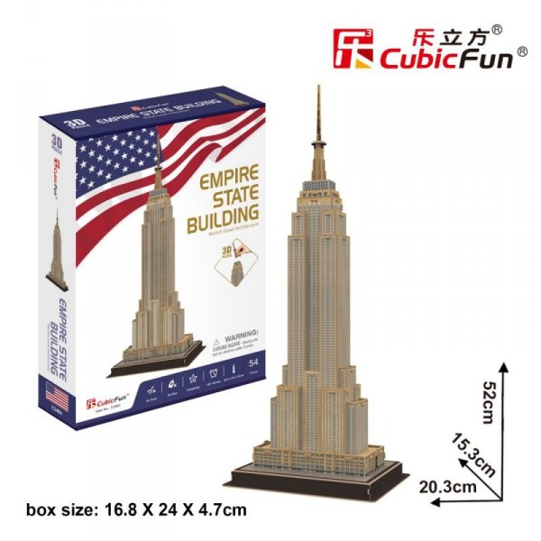Cubic Fun Puzzle 3D Empire State Building 54 elementy