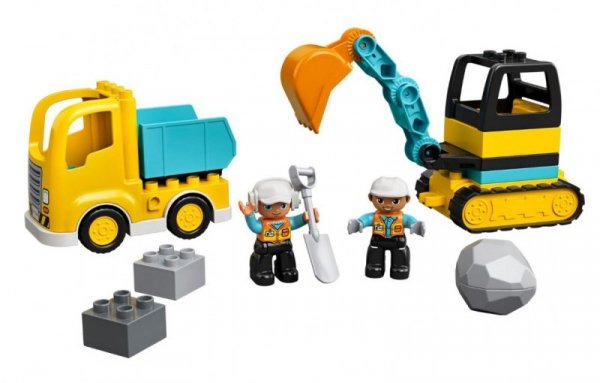 LEGO Klocki DUPLO 10931 Ciężarówka i koparka gąsienicowa