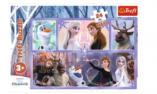 Trefl Puzzle Świat pełen magii Frozen 2 24 Maxi elementów