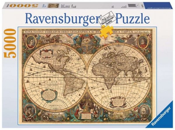 Ravensburger Polska Puzzle 5000 elementów Dawna mapa świata