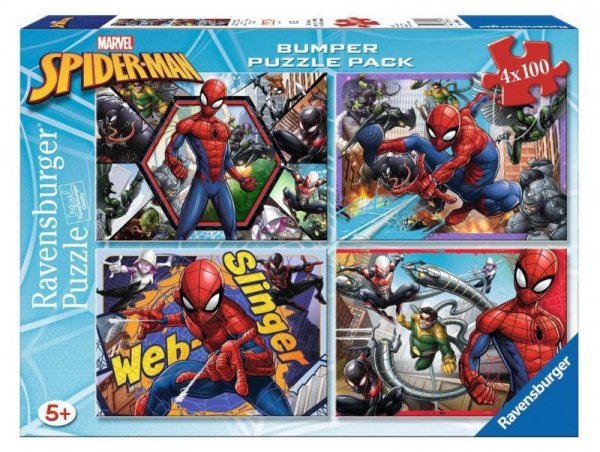 Ravensburger Polska Puzzle 4x100 elementów Spider Man Bumper Pack