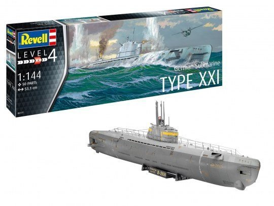 Revell Model plastikowy niemiecka łódź podwodna TYP XXI 1/144