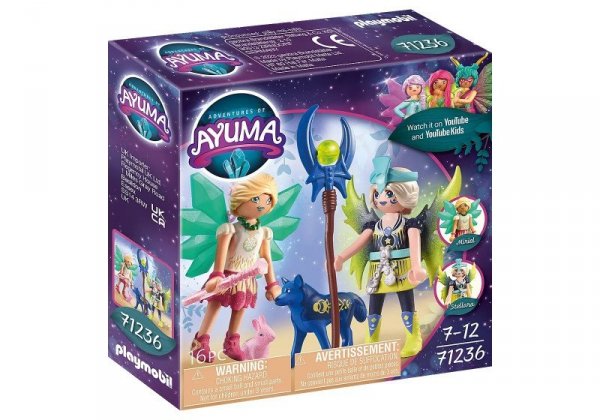 Playmobil Figurki Ayuma 71236 Crystal- i Moon Fairy z tajemniczymi zwierzętami