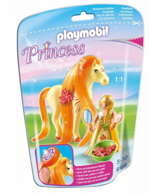 Playmobil Zestaw figurek Princess 6168 Konik do czesania Sunny